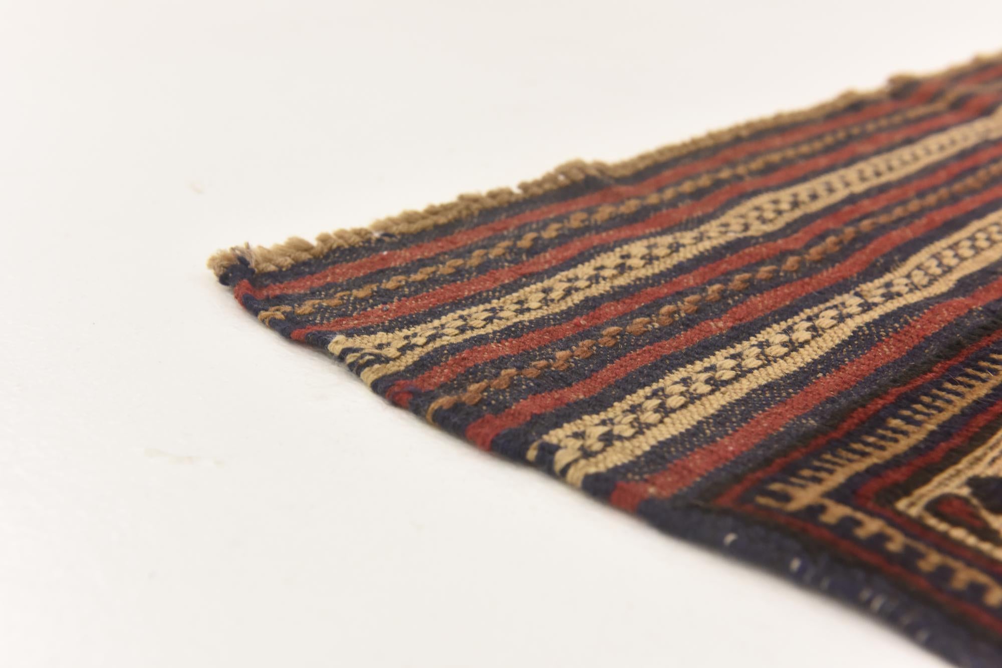 4' 2 x 6' 3 Hand Knotted Sumak Wool Rug