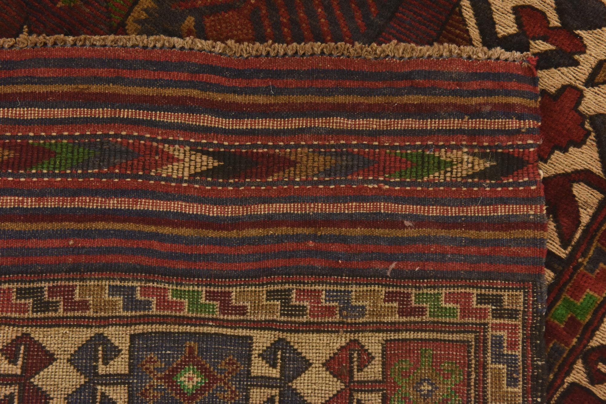 4' 1 x 5' 9 Hand Knotted Sumak Wool Rug