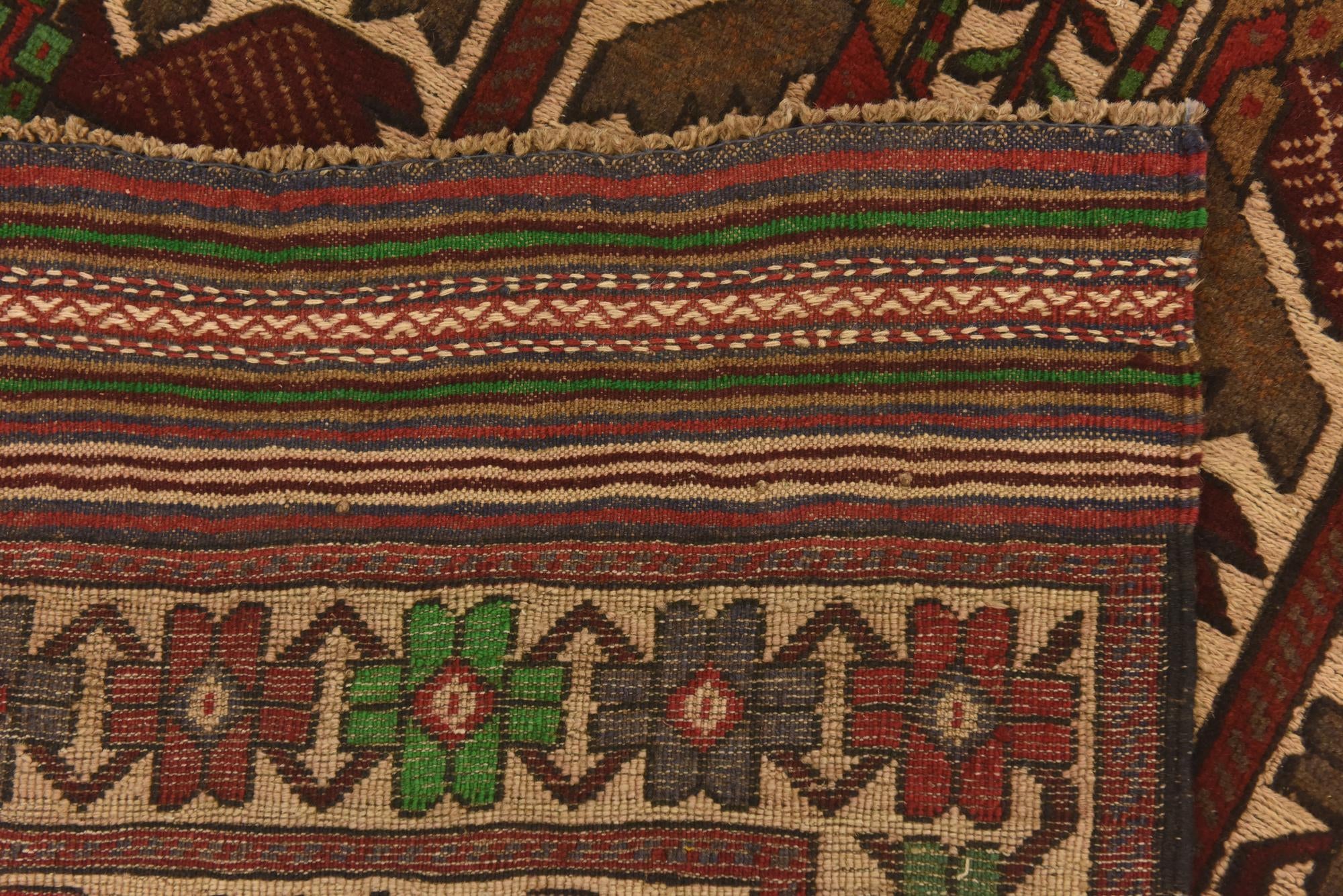 4' 2 x 6' 2 Hand Knotted Sumak Wool Rug