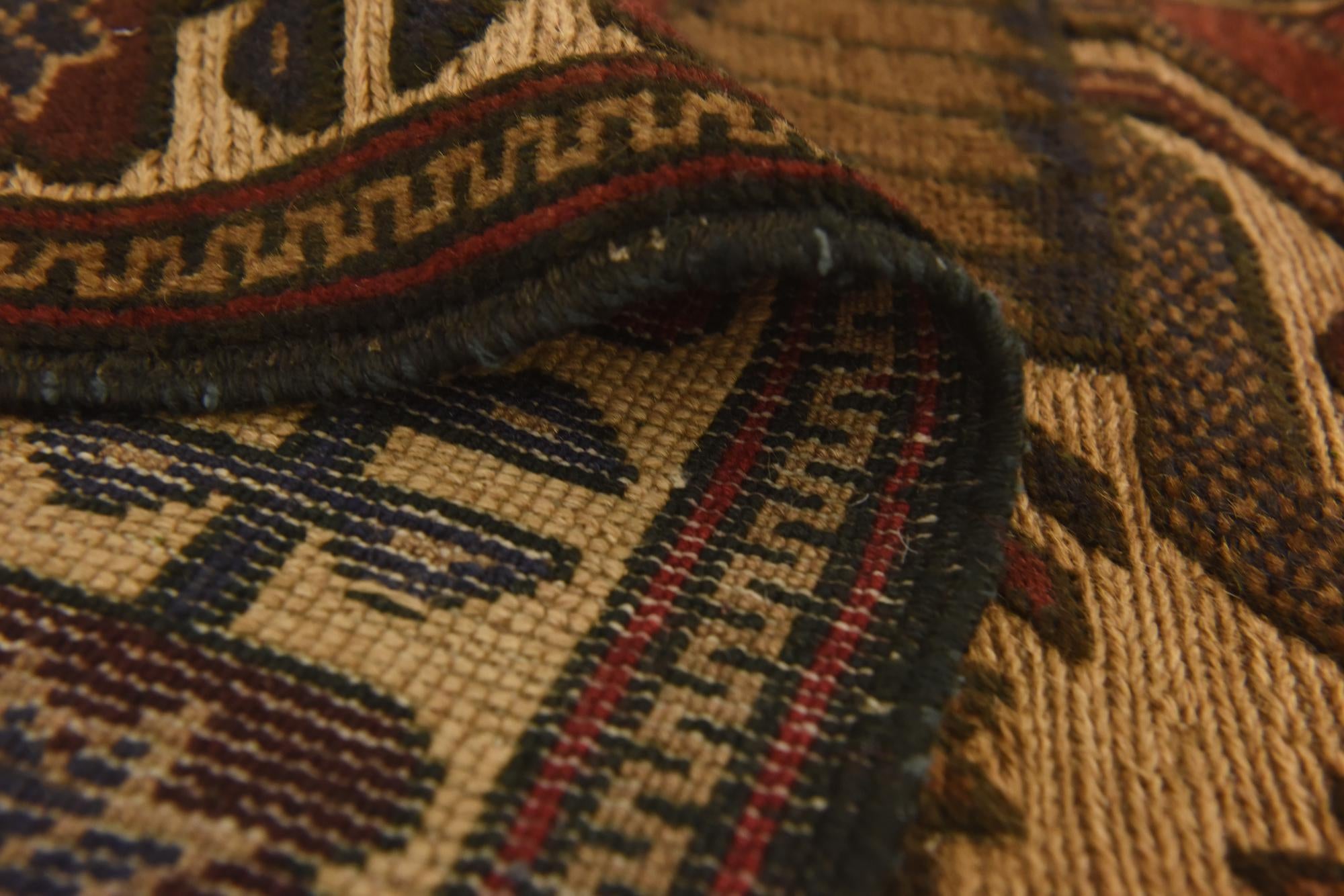 3' 9 x 6' 3 Hand Knotted Sumak Wool Rug