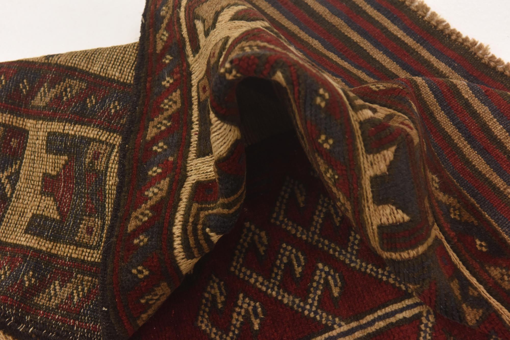4' 1 x 6' 3 Hand Knotted Sumak Wool Rug