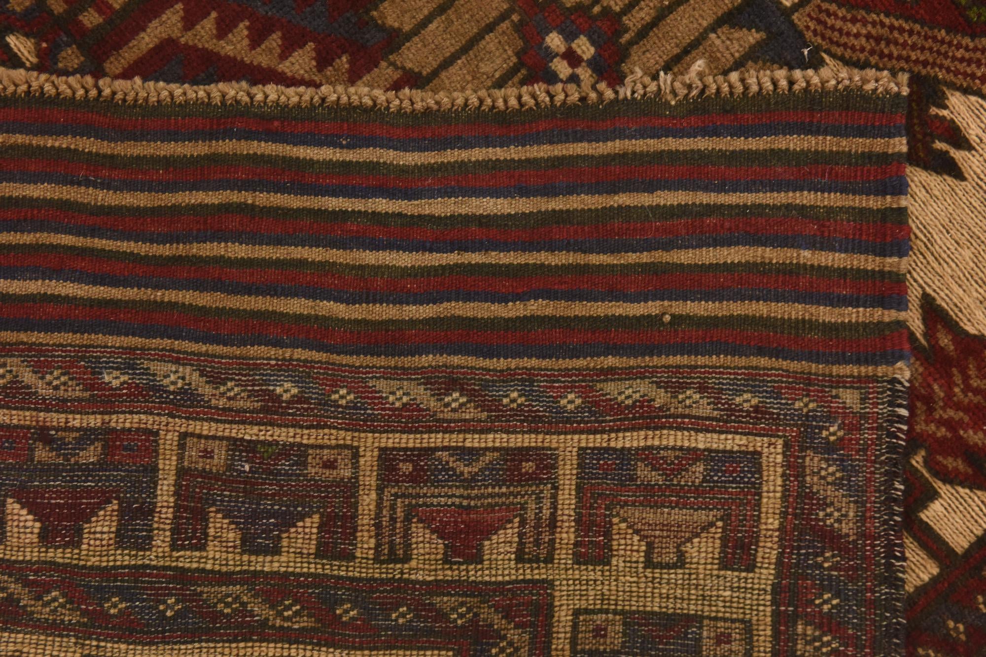 4' 1 x 6' 3 Hand Knotted Sumak Wool Rug