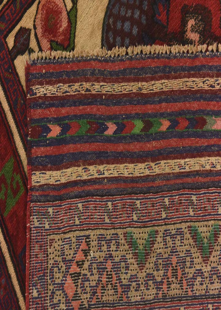 4' 2 x 6' Hand Knotted Sumak Wool Rug