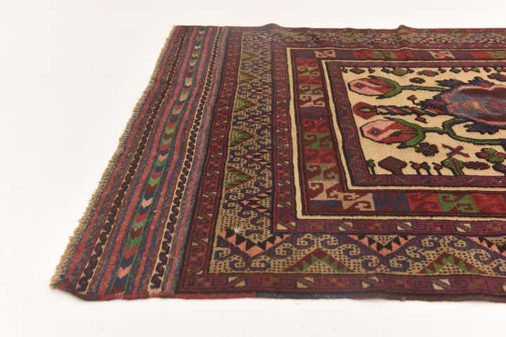 4' 2 x 6' Hand Knotted Sumak Wool Rug