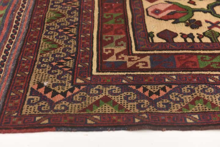 4' 2 x 6' Hand Knotted Sumak Wool Rug
