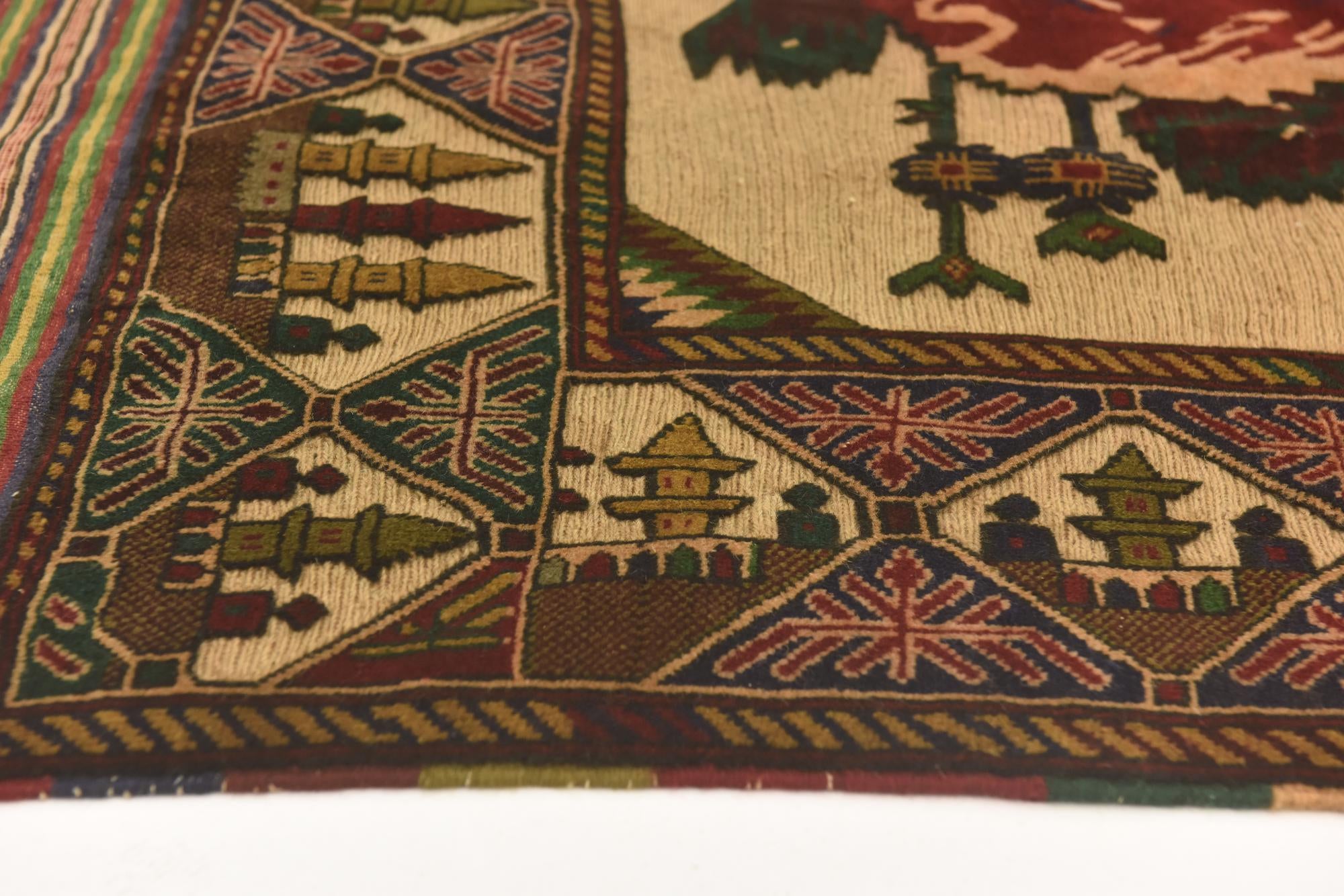 4' 2 x 6' Hand Knotted Sumak Wool Rug
