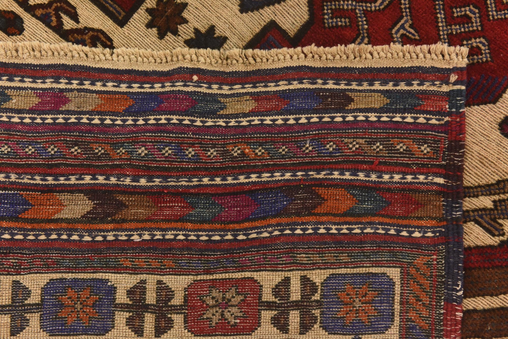3' 10 x 6' 8 Hand Knotted Sumak Wool Rug