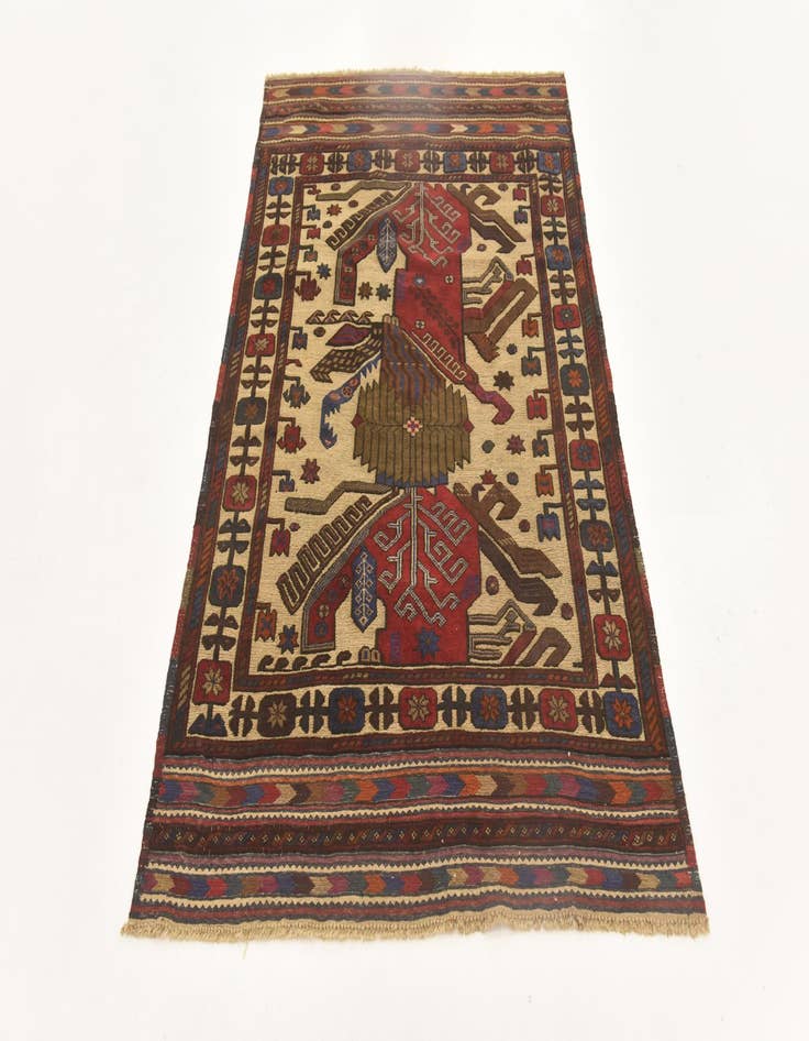 Detail image of 3' 10 x 6' 8 Hand Knotted Sumak Wool Rug