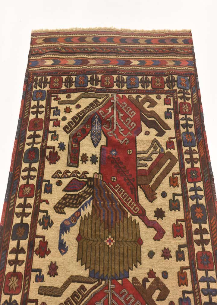 3' 10 x 6' 8 Hand Knotted Sumak Wool Rug