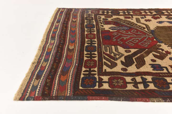 3' 10 x 6' 8 Hand Knotted Sumak Wool Rug
