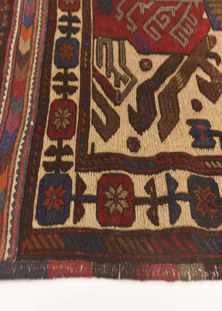 3' 10 x 6' 8 Hand Knotted Sumak Wool Rug