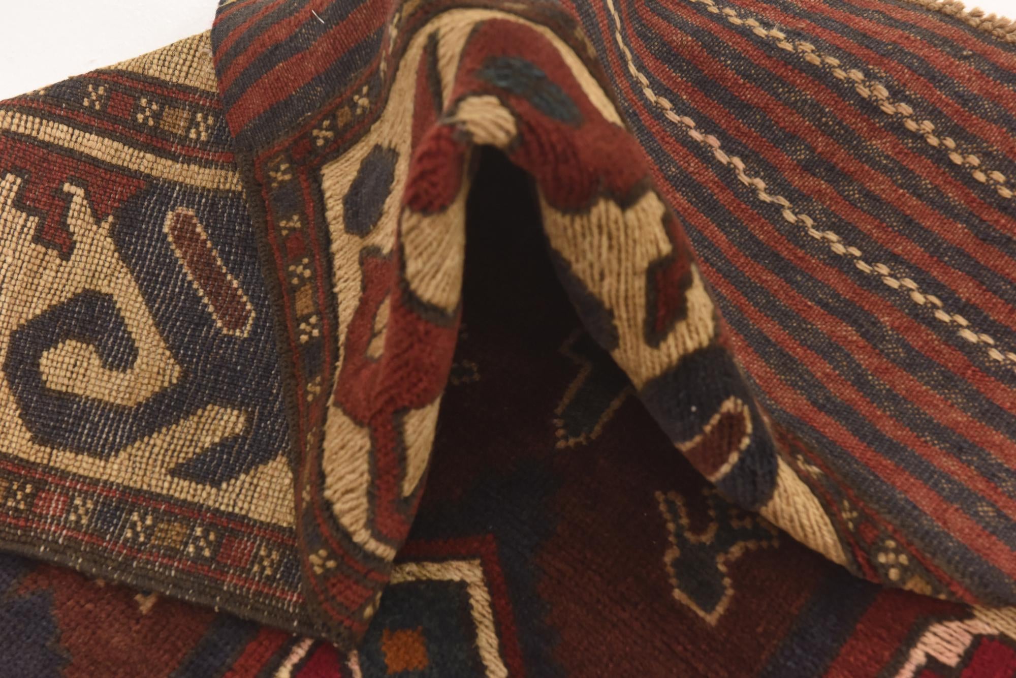 3' 10 x 6' Hand Knotted Sumak Wool Rug