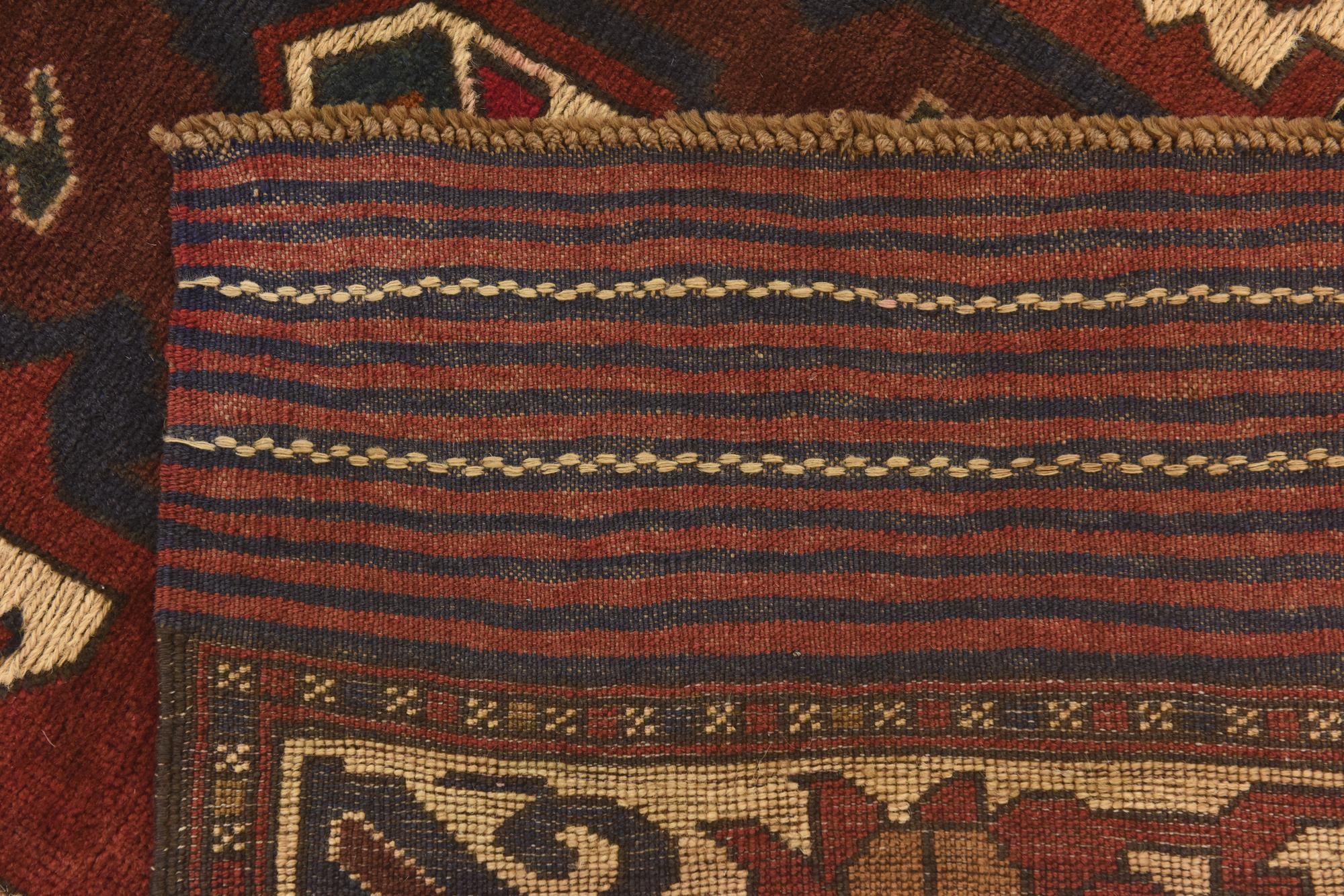 3' 10 x 6' Hand Knotted Sumak Wool Rug
