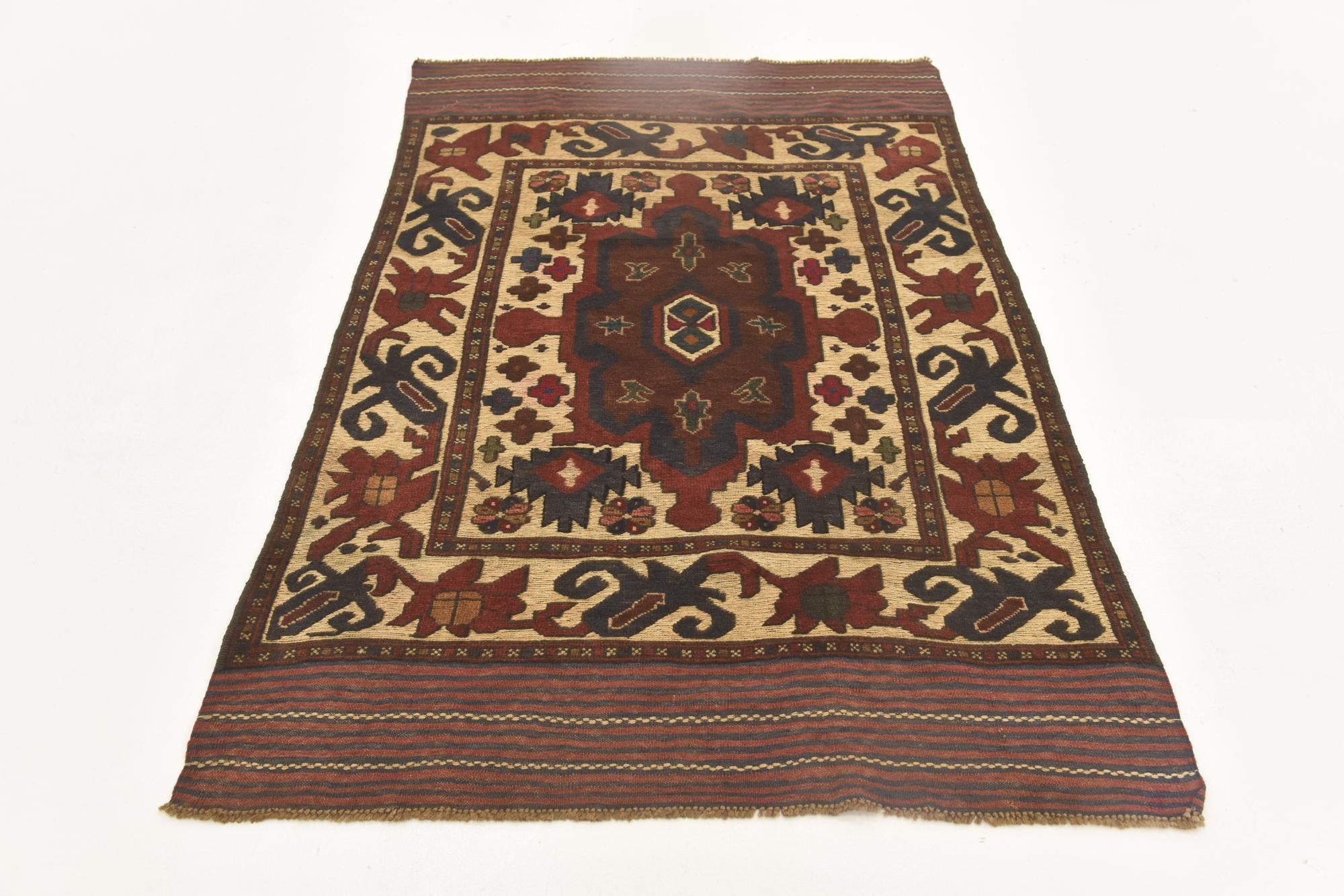 3' 10 x 6' Hand Knotted Sumak Wool Rug