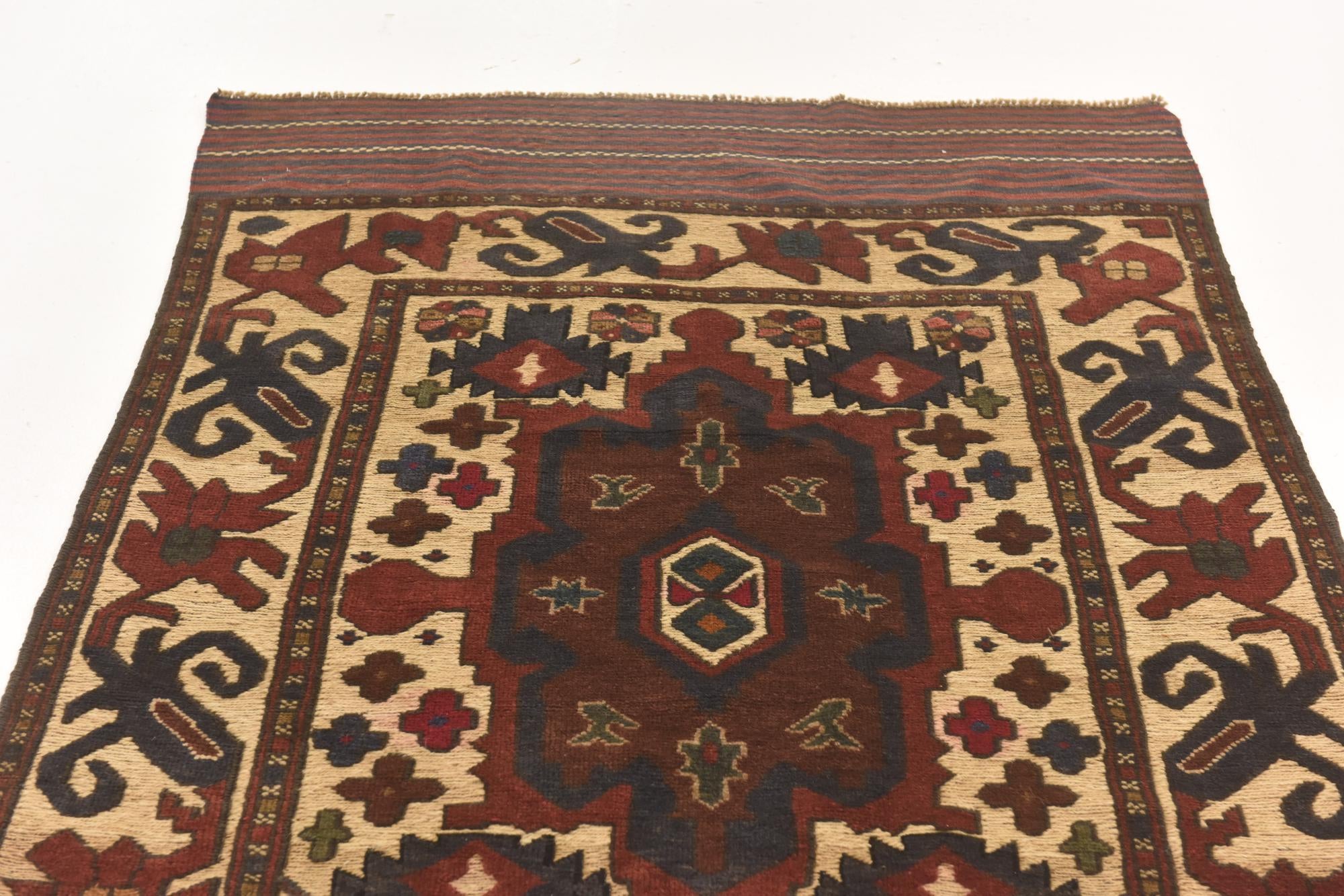 3' 10 x 6' Hand Knotted Sumak Wool Rug