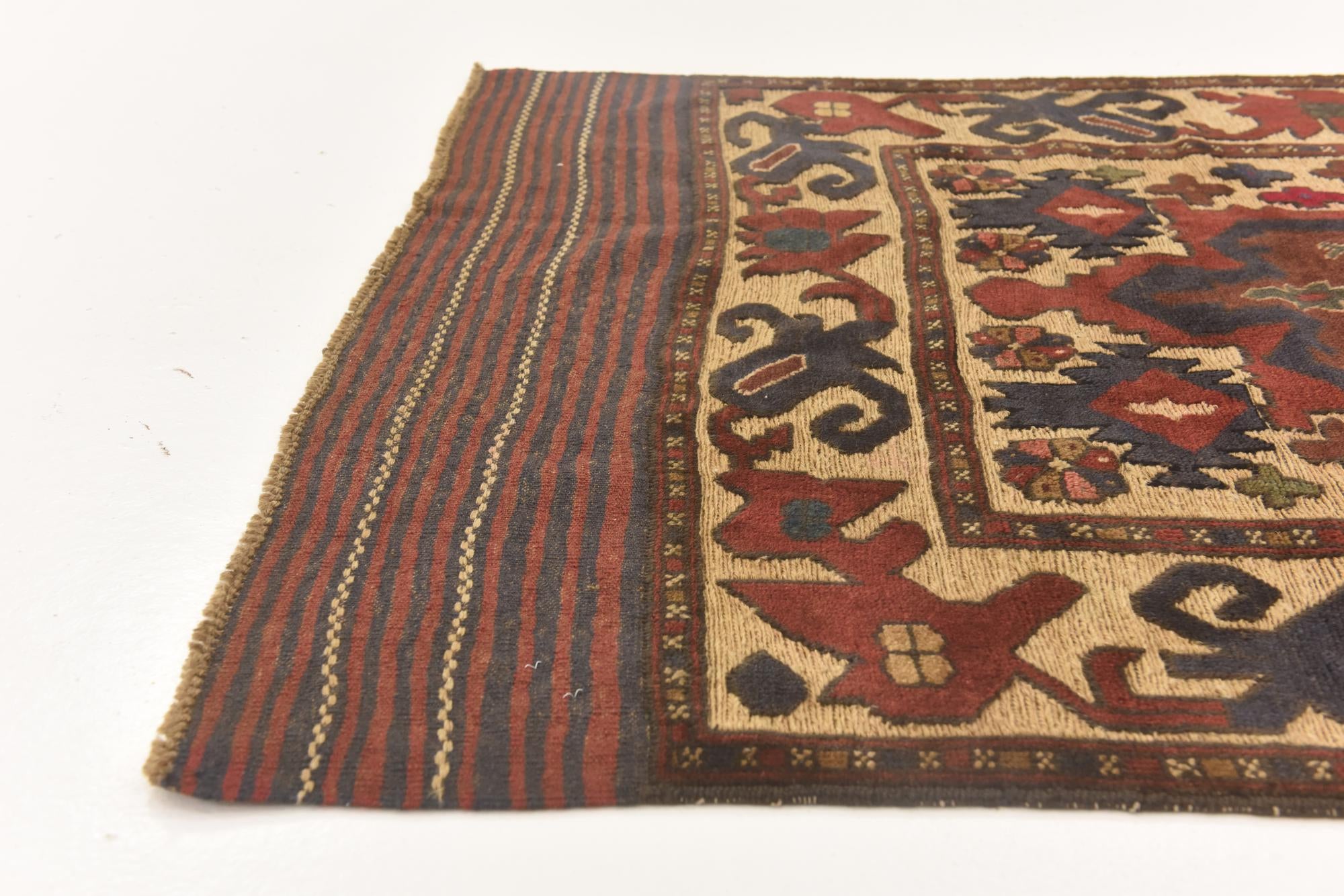 3' 10 x 6' Hand Knotted Sumak Wool Rug