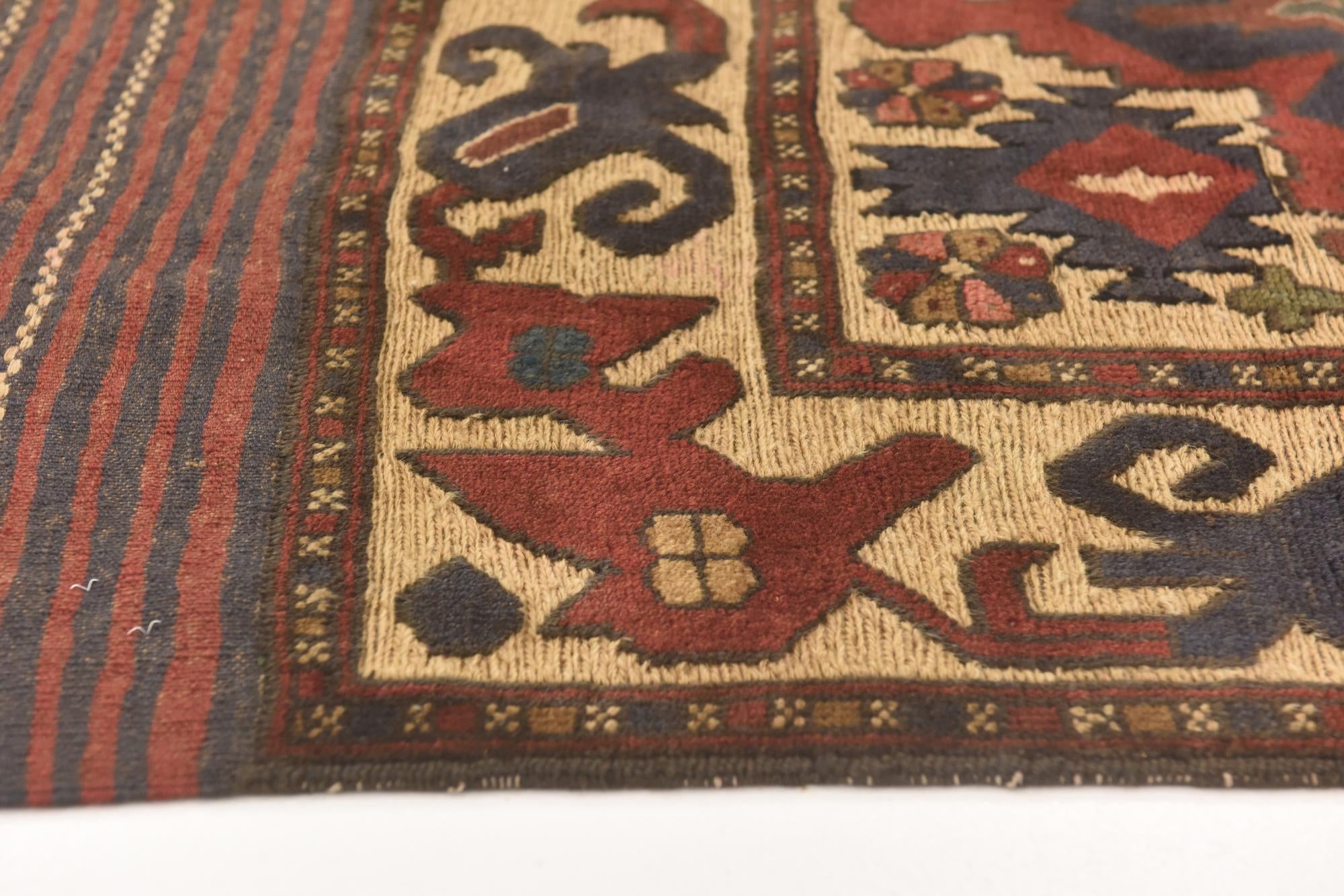 3' 10 x 6' Hand Knotted Sumak Wool Rug