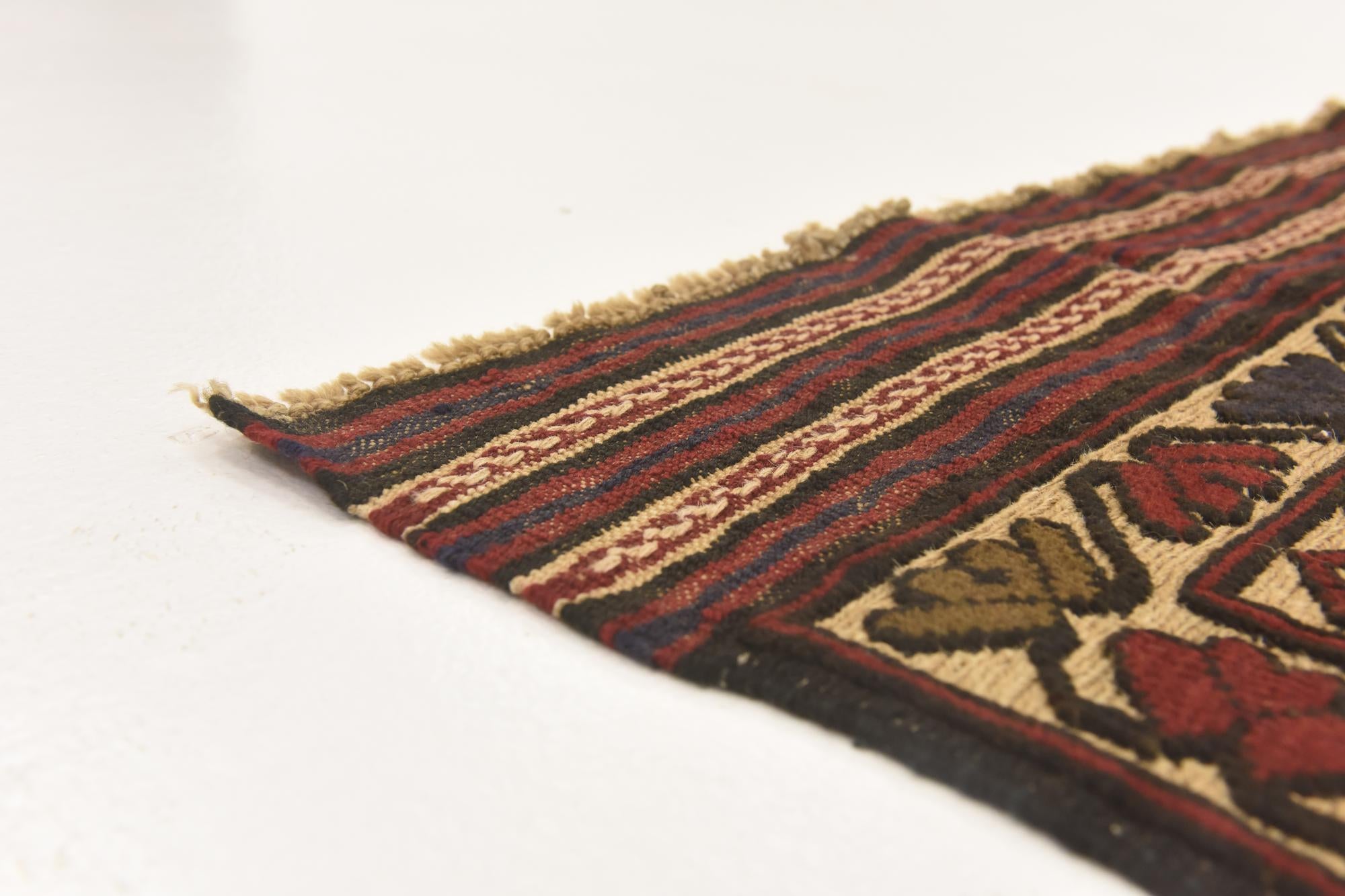 3' 9 x 6' 4 Hand Knotted Sumak Wool Rug