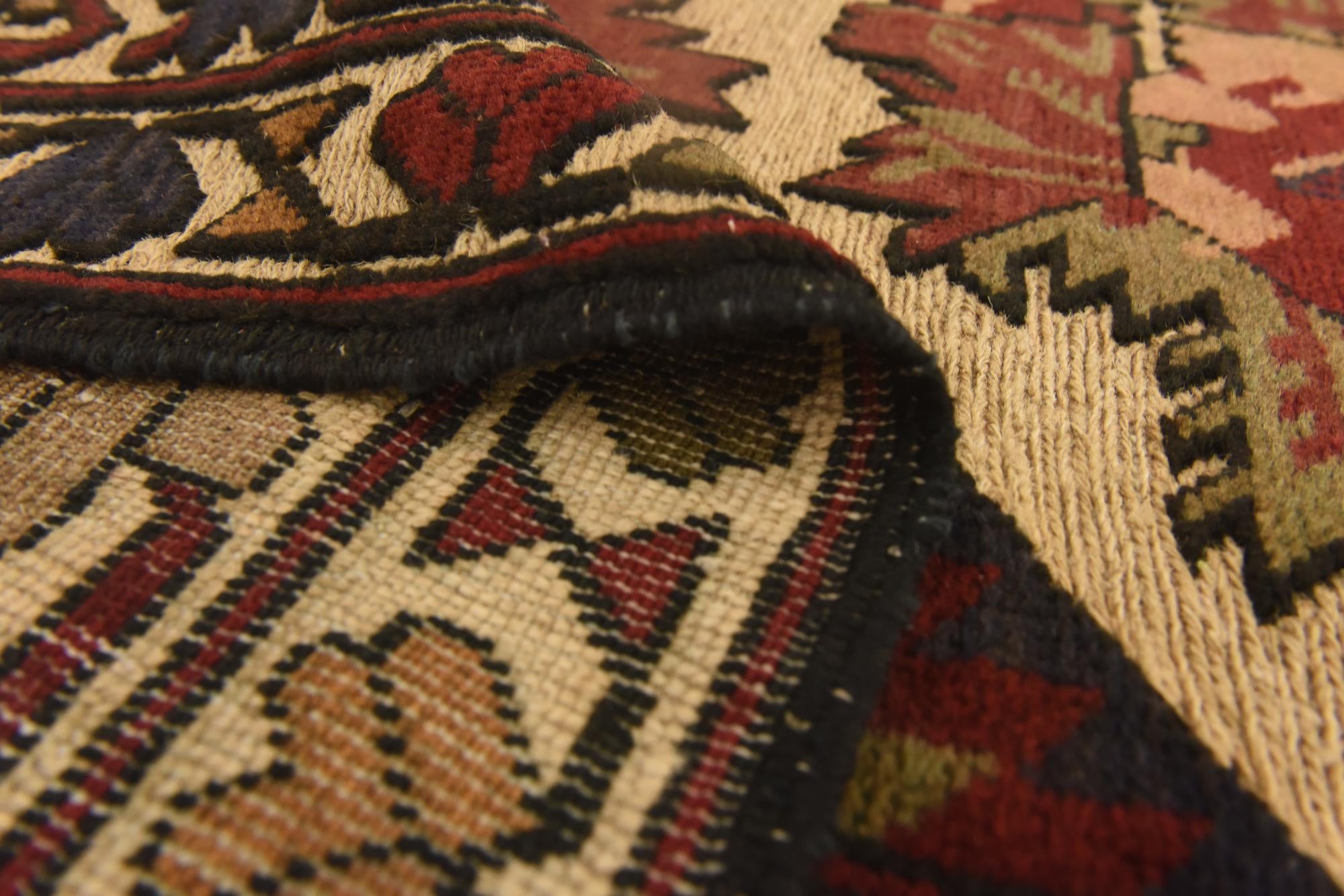 3' 9 x 6' 4 Hand Knotted Sumak Wool Rug