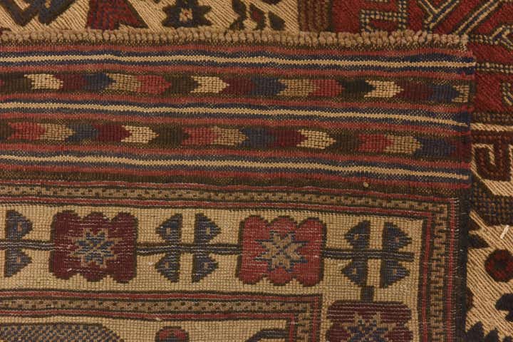 3' 11 x 6' 3 Hand Knotted Sumak Wool Rug