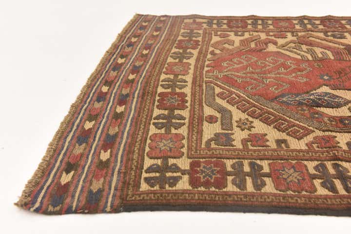 3' 11 x 6' 3 Hand Knotted Sumak Wool Rug