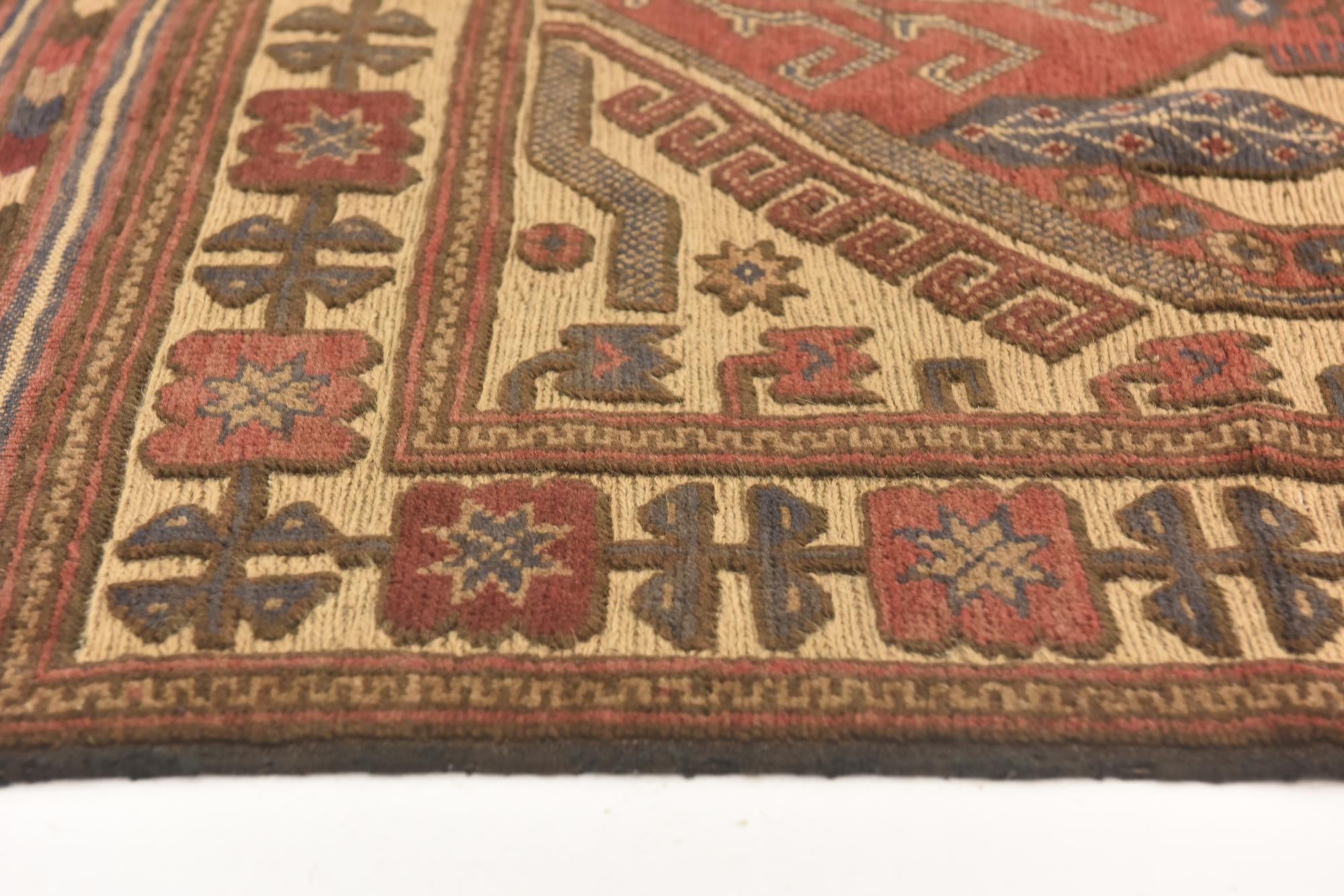 3' 11 x 6' 3 Hand Knotted Sumak Wool Rug