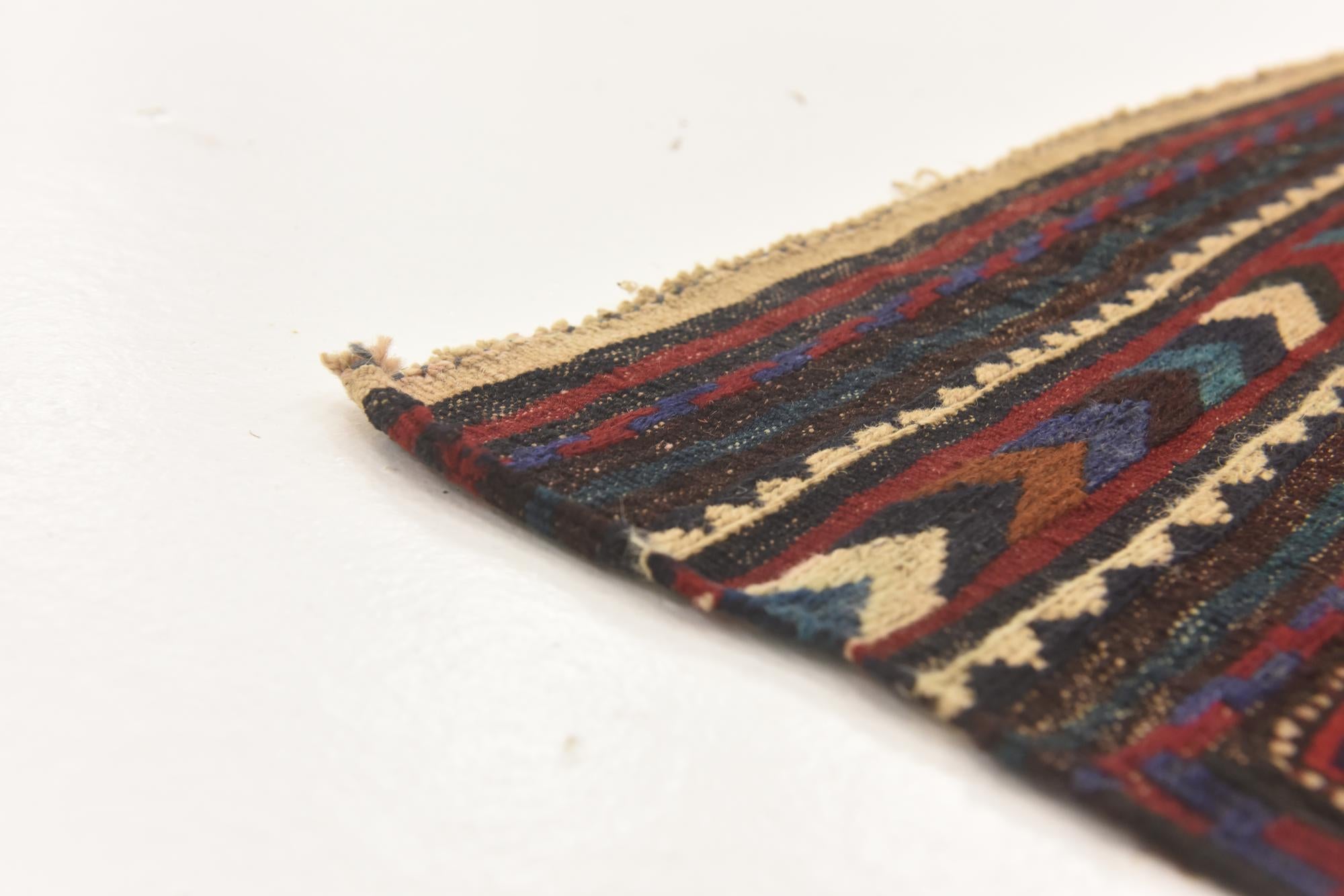 4' 2 x 6' 3 Hand Knotted Sumak Wool Rug