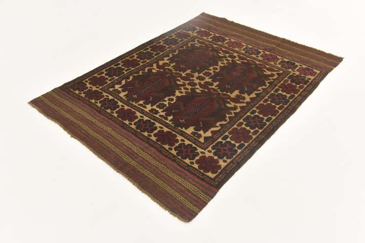 130cm x 190cm Handgeknüpft Sumak Wolle Teppich