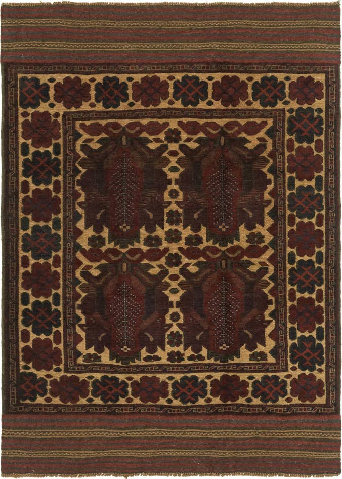 Detailansicht von 130cm x 190cm Handgeknüpft Sumak Wolle Teppich