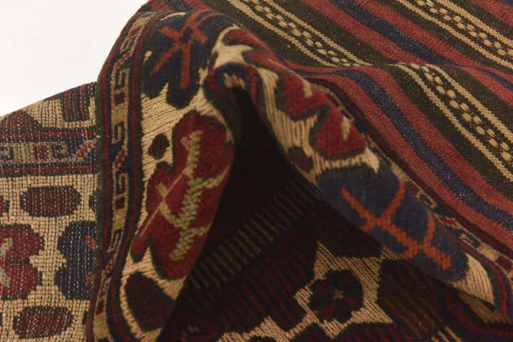 4' 2 x 6' 5 Hand Knotted Sumak Wool Rug