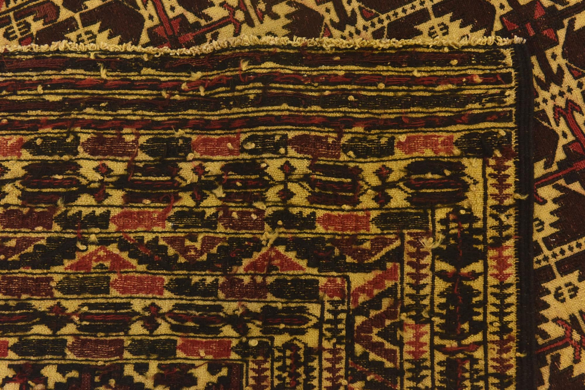 4' 2 x 6' 5 Hand Knotted Sumak Wool Rug