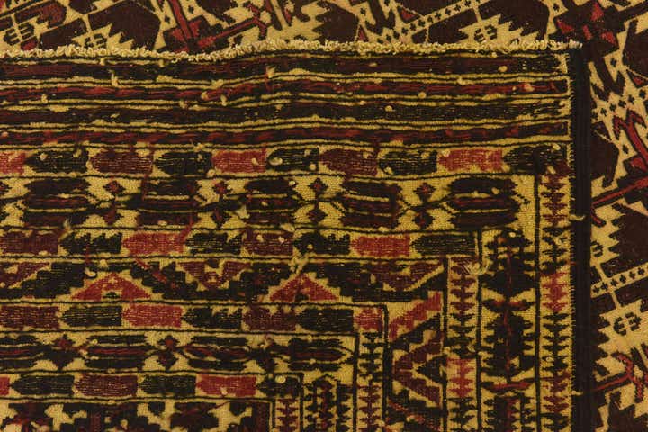 4' 2 x 6' 5 Hand Knotted Sumak Wool Rug