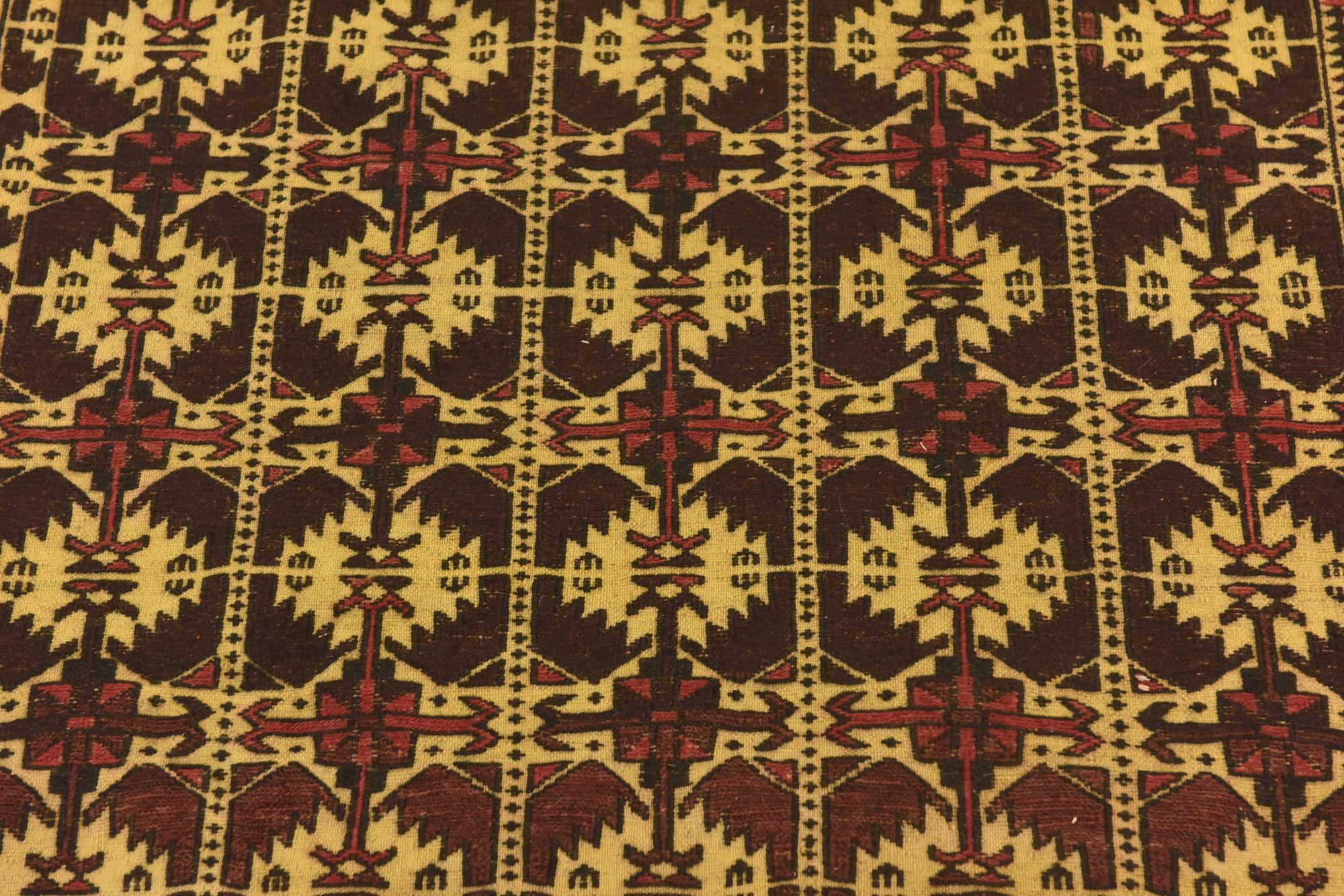 4' 2 x 6' 5 Hand Knotted Sumak Wool Rug