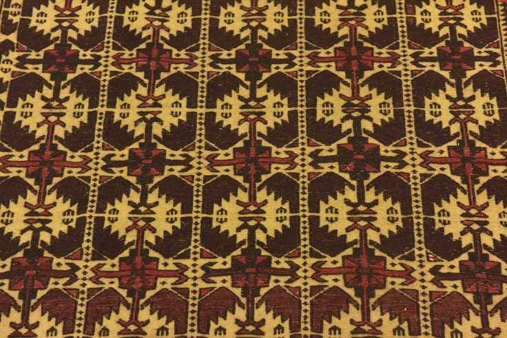 Detail image of 4' 2 x 6' 5 Hand Knotted Sumak Wool Rug