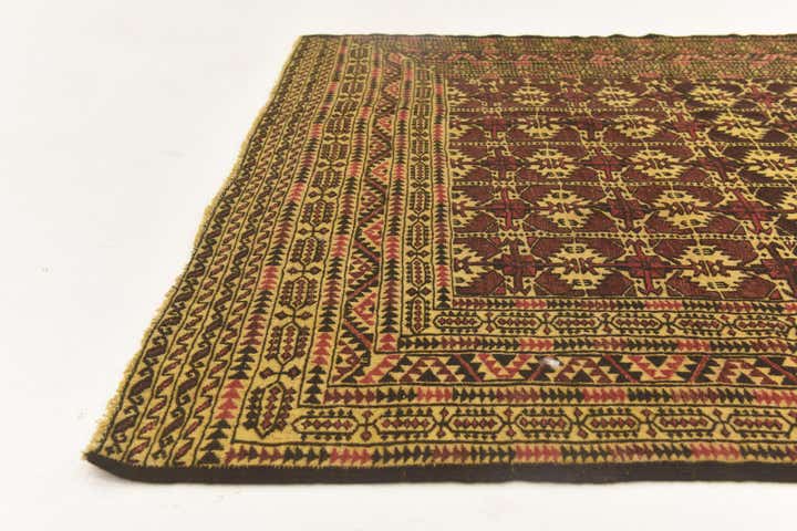 4' 2 x 6' 5 Hand Knotted Sumak Wool Rug
