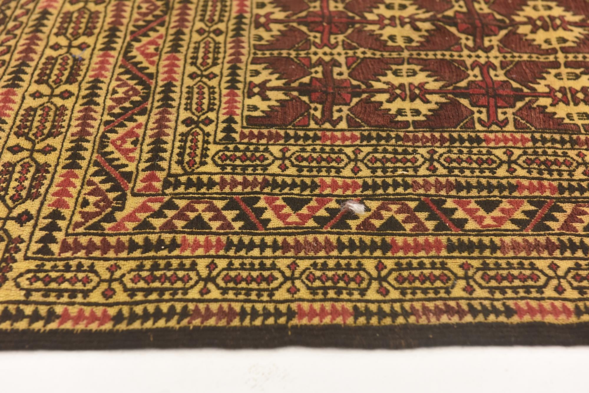 4' 2 x 6' 5 Hand Knotted Sumak Wool Rug