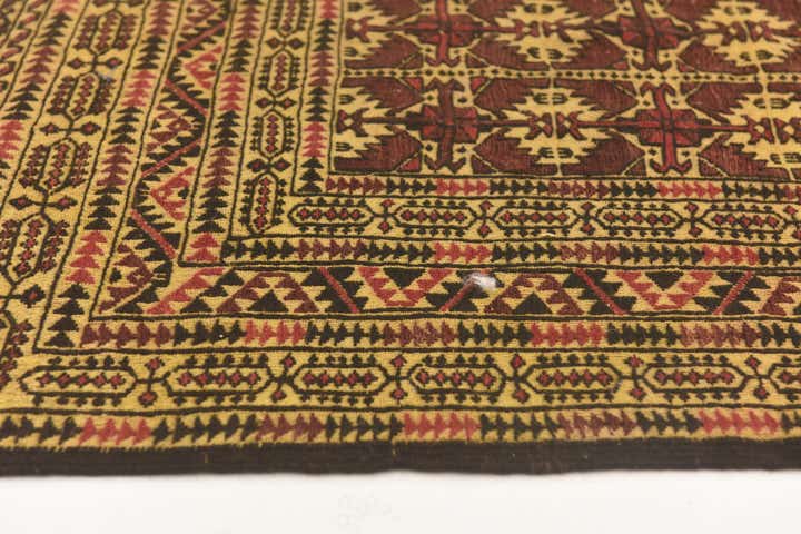 4' 2 x 6' 5 Hand Knotted Sumak Wool Rug