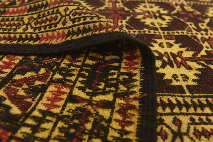 4' 2 x 6' 5 Hand Knotted Sumak Wool Rug
