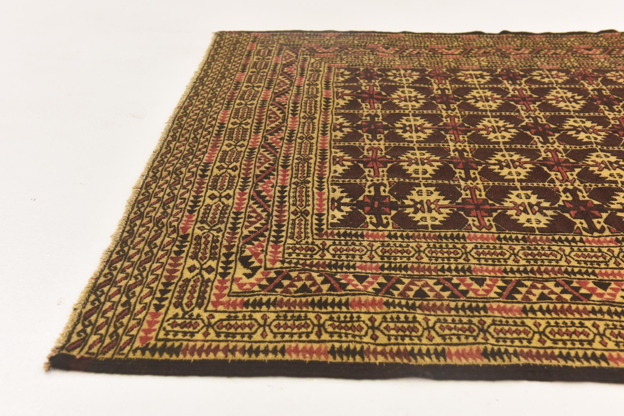 4' 3 x 6' 5 Hand Knotted Sumak Wool Rug