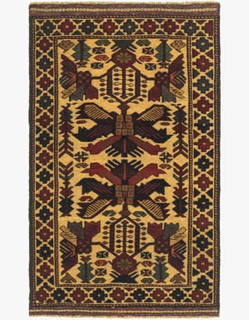 2' 9 x 4' 8 Hand Knotted Sumak Wool Rug