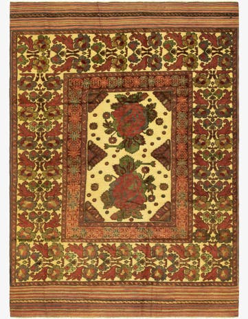 6' 5 x 9' 4 Hand Knotted Sumak Wool Rug