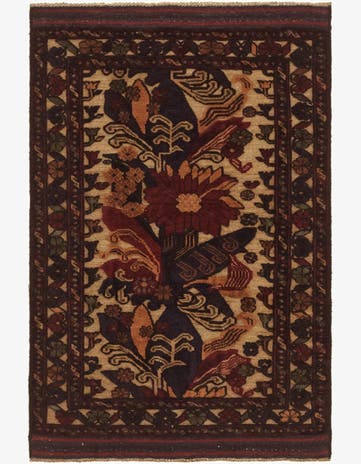 2' 10 x 4' 4 Hand Knotted Sumak Wool Rug