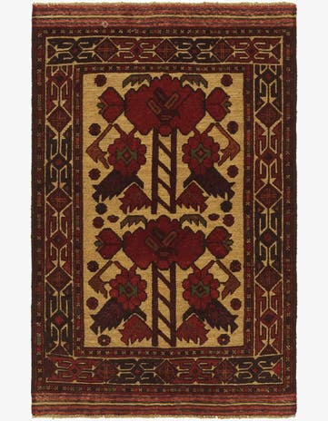 2' 10 x 4' 9 Hand Knotted Sumak Wool Rug
