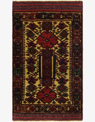 2' 8 x 4' 6 Hand Knotted Sumak Wool Rug
