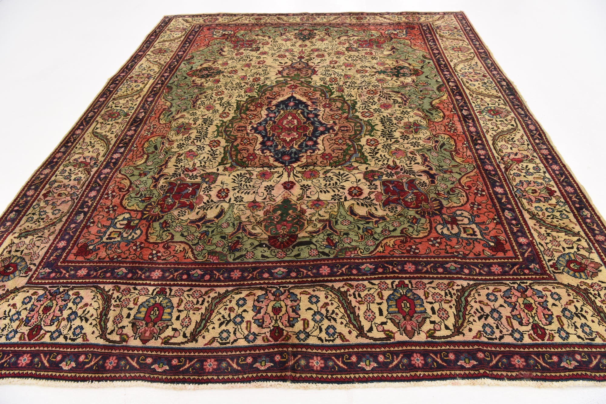 8' 2 x 9' 7 Hand Knotted Tabriz Persian Wool Rug