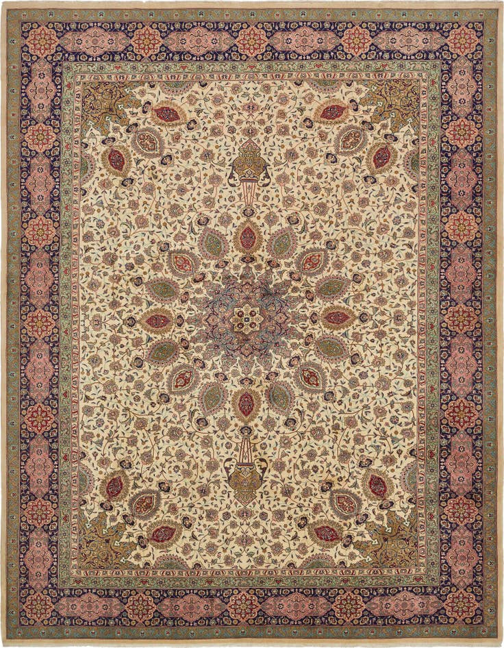 Detail image of 9' 10 x 13' 4 Hand Knotted Tabriz Persian Rug