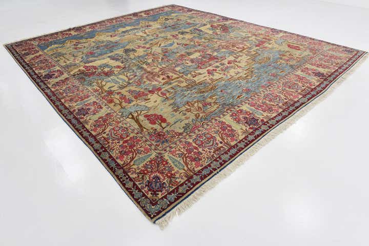 11' x 12' 7 Hand Knotted Tabriz Persian Wool Rug