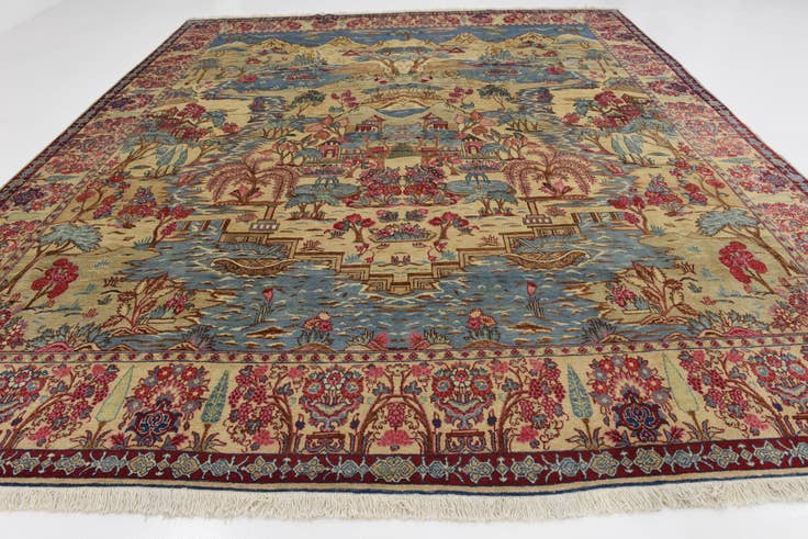 Detail image of 11' x 12' 7 Hand Knotted Tabriz Persian Wool Rug