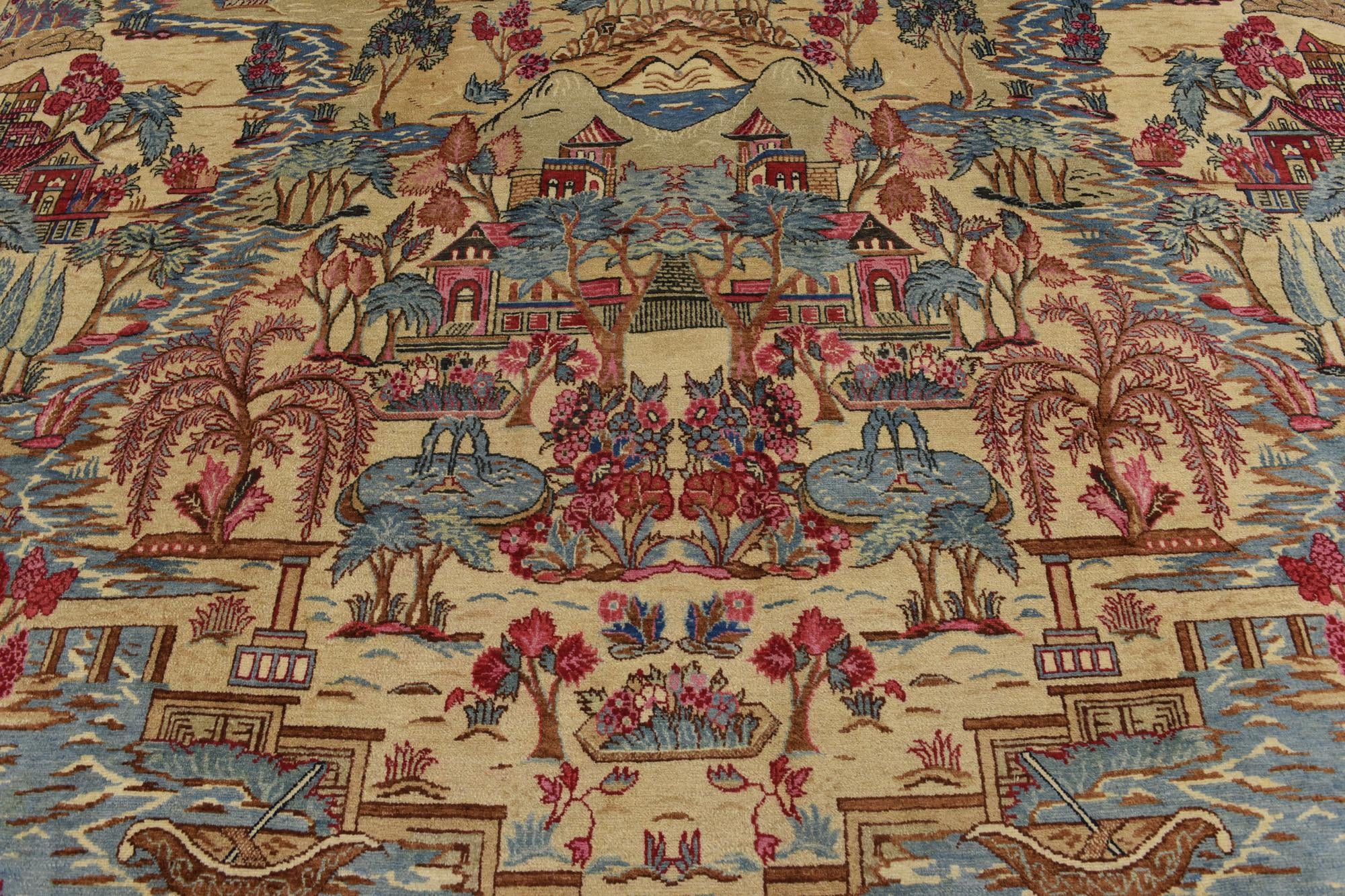 11' x 12' 7 Hand Knotted Tabriz Persian Wool Rug