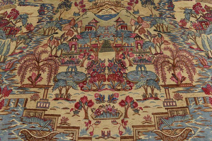 11' x 12' 7 Hand Knotted Tabriz Persian Wool Rug